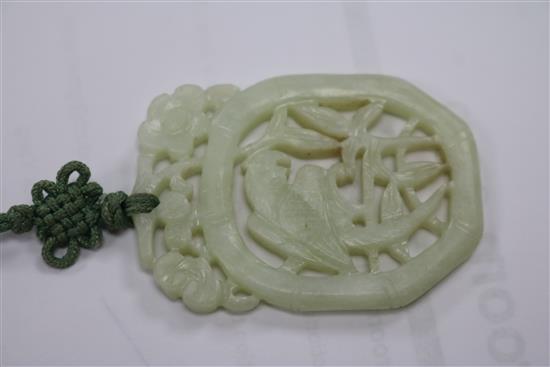 Two Chinese jade pendants